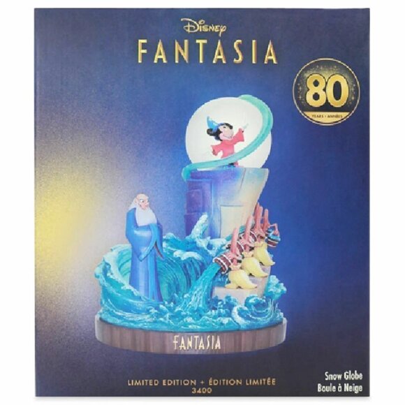 Disney Fantasia 80th Anniversary Figure with Snowglobe LE Mickey Mouse NIB - Picture 5 of 5